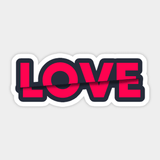 Love in cut Sticker